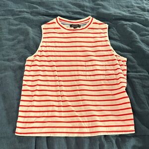 AYR Red and White Striped Muscle Tee